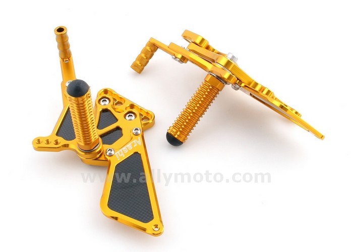 74 Rearset Footpegs Adjust With Carbon Fiber Suzuki Gsxr1000 2005-2006@3